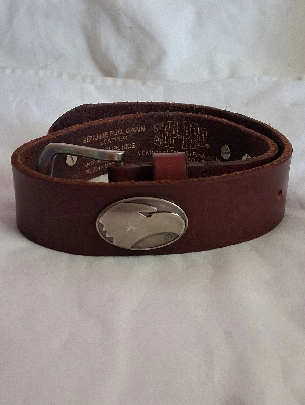 ZEP-PRO Kids Georgia Southern Eagles Leather Concho Belt